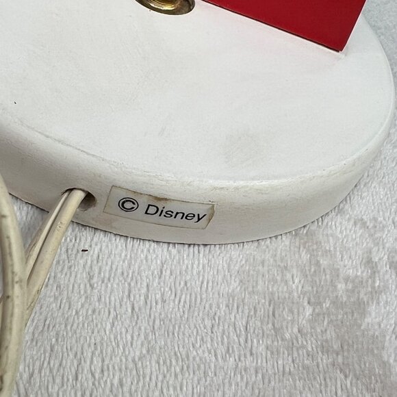 Disney Mickey Mouse Wooden Lamp Table Desk Star Shape Red Black Kids Room - Picture 5 of 7